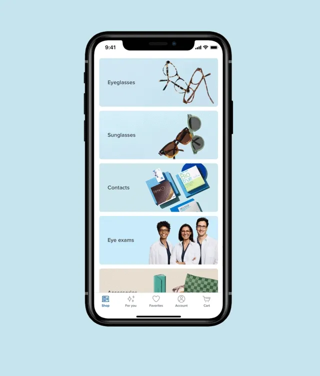 Warby Parker app