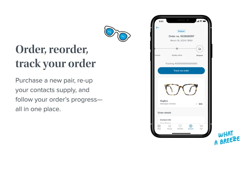 Order, reorder, track your order