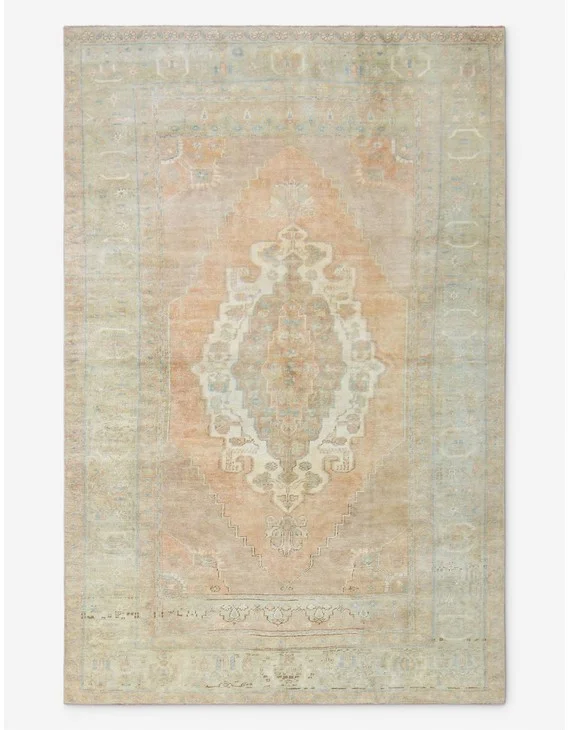 Vintage Turkish Hand-Knotted Wool Rug No. 527, 5' 1" X 8' 2"
