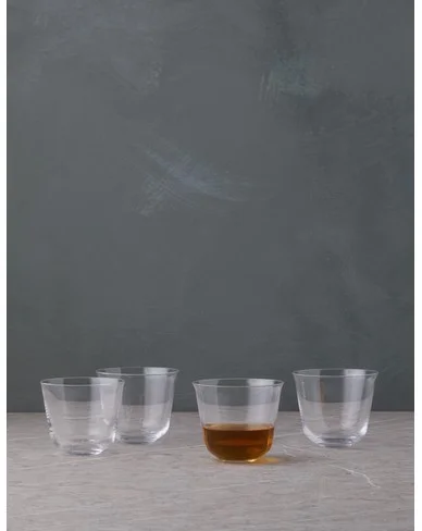 Grace Leadfree-Crystal Glassware by Ann Demeulemeester x Serax-Clear / Stemless Wine Glasses -Set of 4