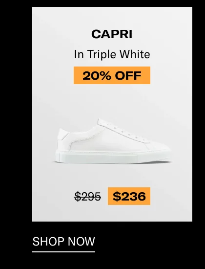 Capri in Triple White-20% off-Shop Now