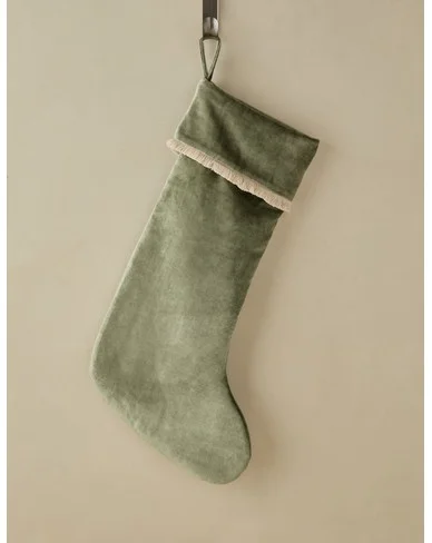 Brandis Velvet Stocking-Green