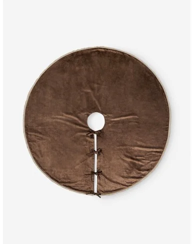 Brandis Velvet Tree Skirt-Taupe