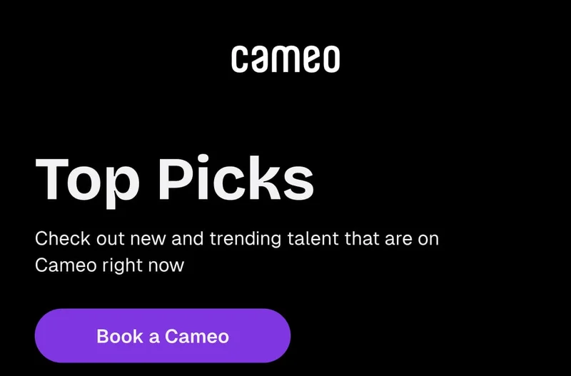 Top Picks - Book a Cameo