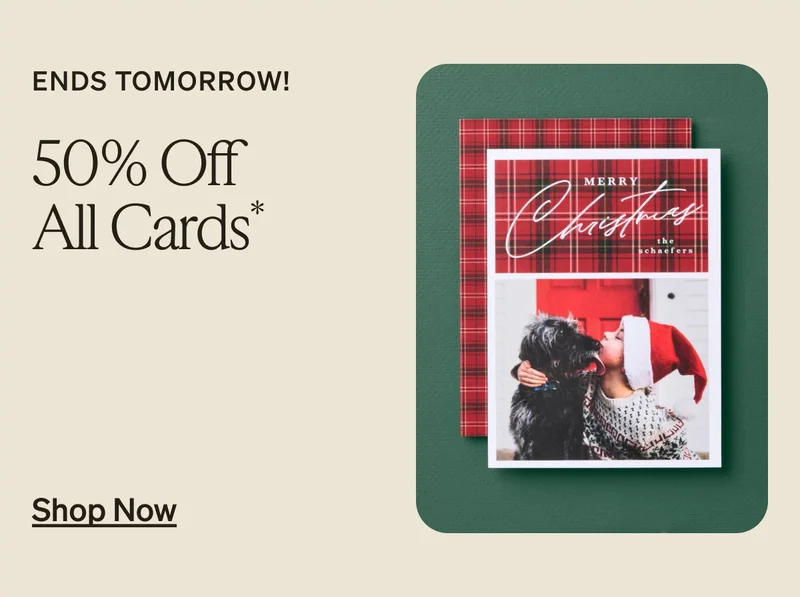 5 Freebies, 50% Off Cards, Up to 50% Off Almost Everything, 50% Off Photo Book Pages, Covers & More