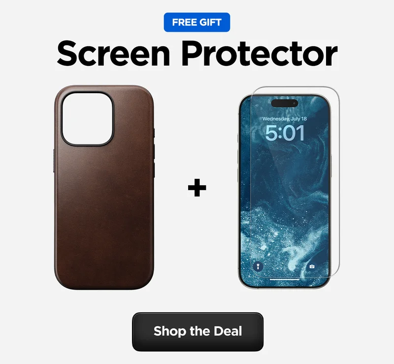 Free Screen Protector with the purchase of an iPhone 16 Case.