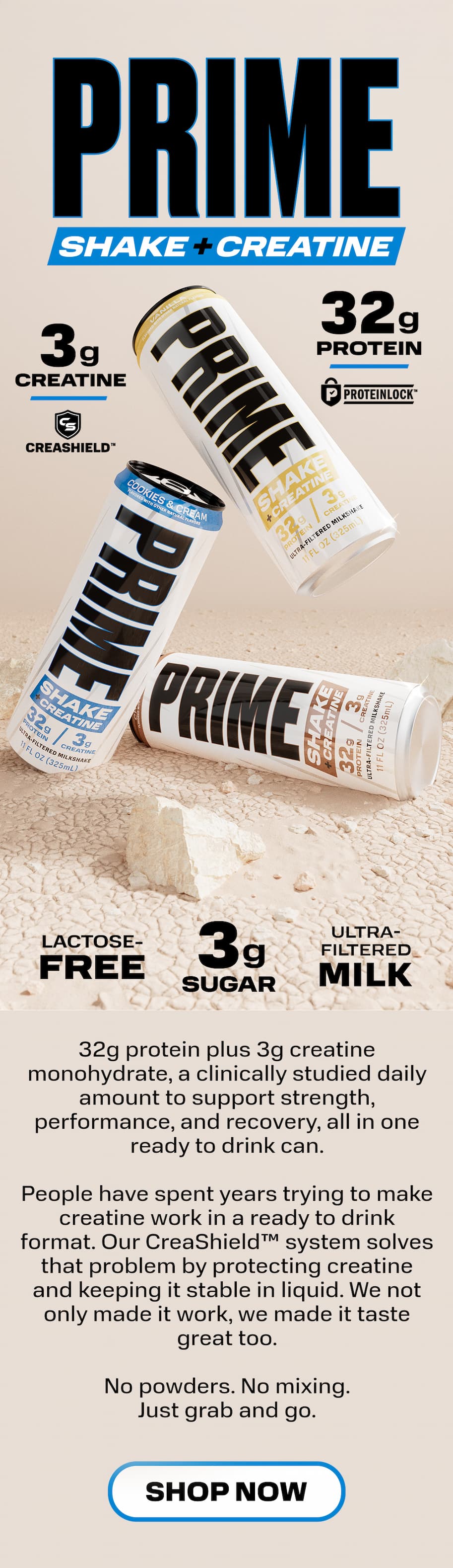 PRIME Shake + Creatine