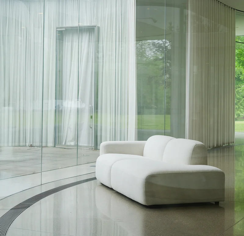Soft Serve: Our newest, softest, curviest sectional yet arrives next week. Pictured at the Toledo Museum of Art in Toledo, Ohio
