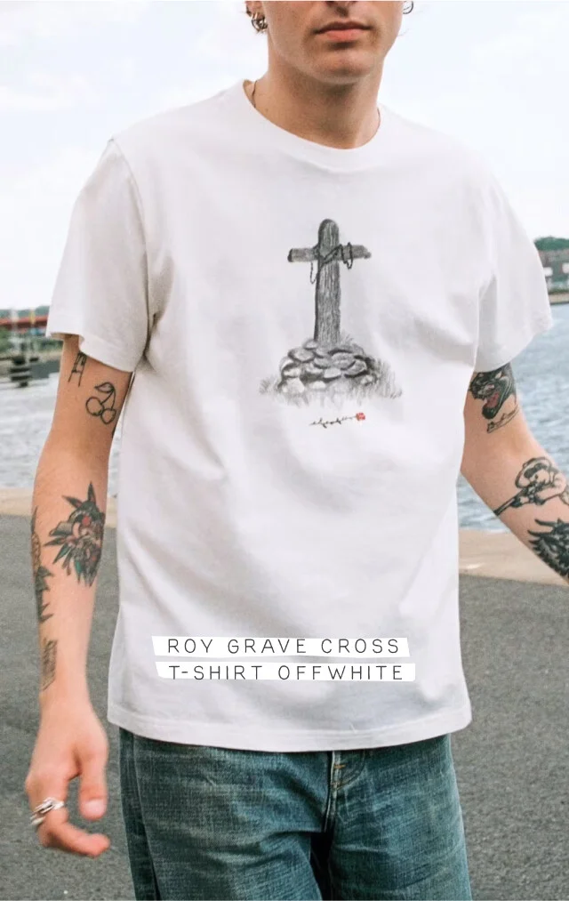 Roy Grave Cross T-Shirt Offwhite