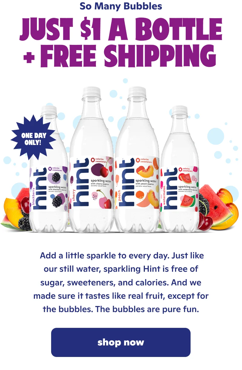 So Many Bubbles: Just $1 a bottle + free shipping