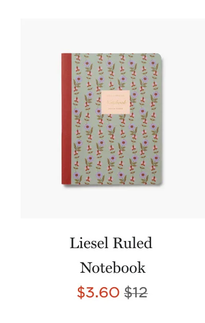 Liesel Ruled  Notebook $3.60