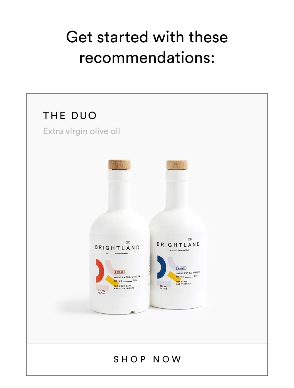 Get started with these recommendations: The duo [ Shop Now ]