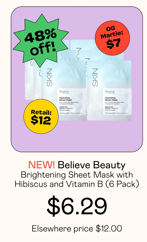 Brightening Sheet Mash with Hibiscus and Vitamin B (6 Pack)