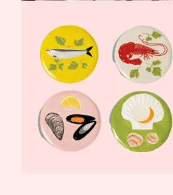 Plate De La Mer, Set of 4