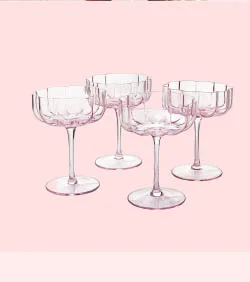 Flower Coupe Champagne Glasses