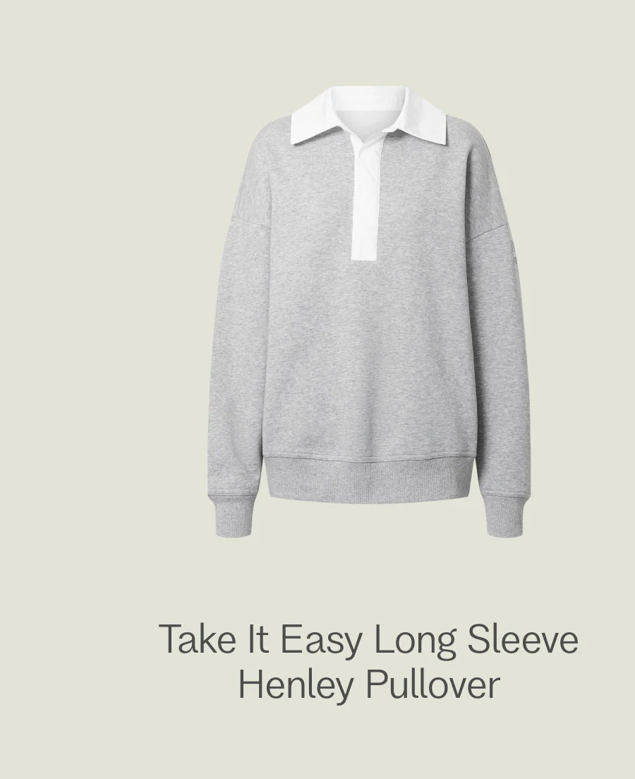 Take It Easy Long Sleeve Henley Pullover