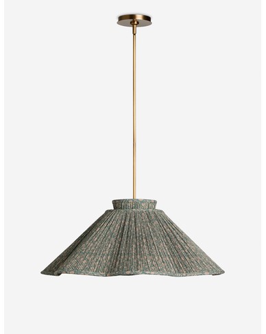 Jordan Pendant Light - Fransen and Antique Brass / 30"Dia