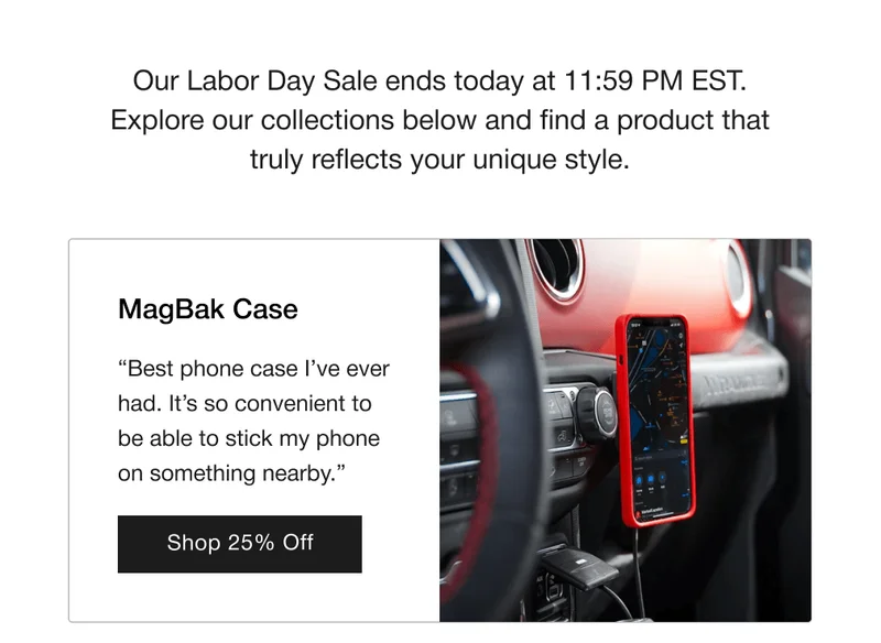 MagBak Case: “Best phone case I’ve ever had. It’s so convenient to be able to stick my phone on something nearby.”