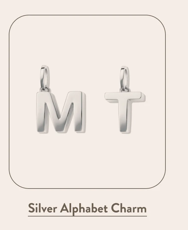 Silver Alphabet Charms