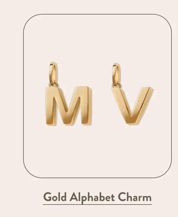 Gold Alphabet Charms