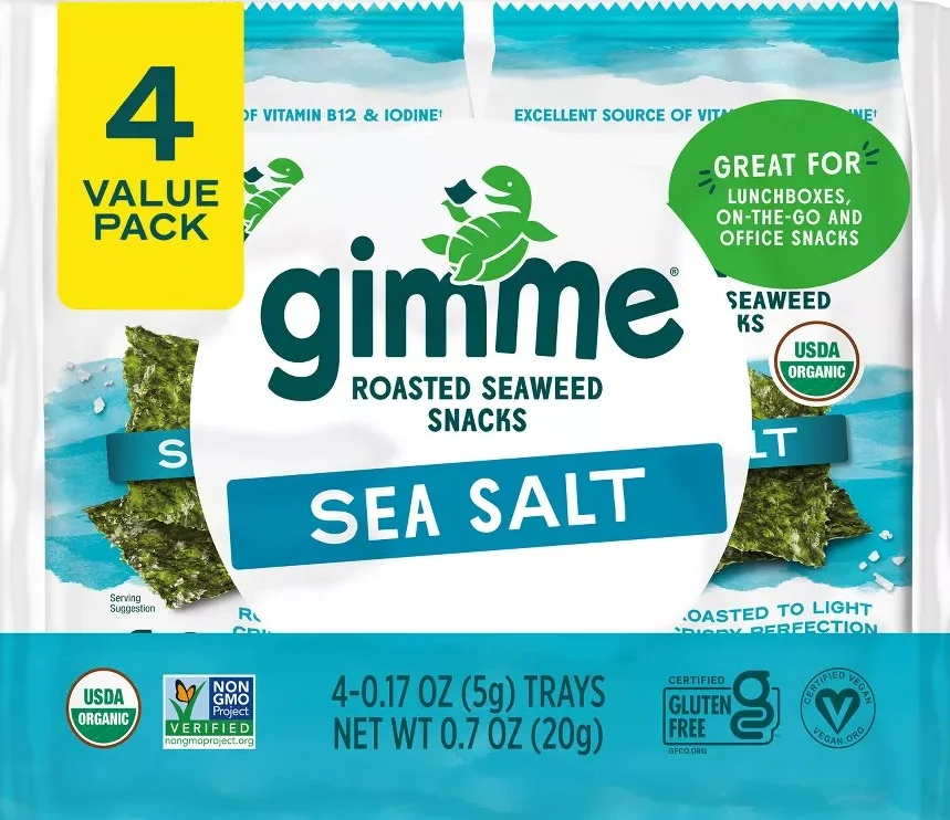 Image of Gimmie Roasted Sea Salt Seaweed (4 Pack)