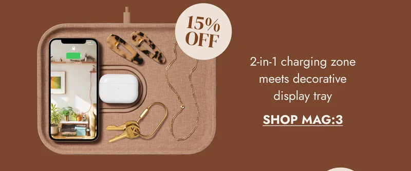 2-in-1 charging zone meets decorative display tray SHOP MAG:3