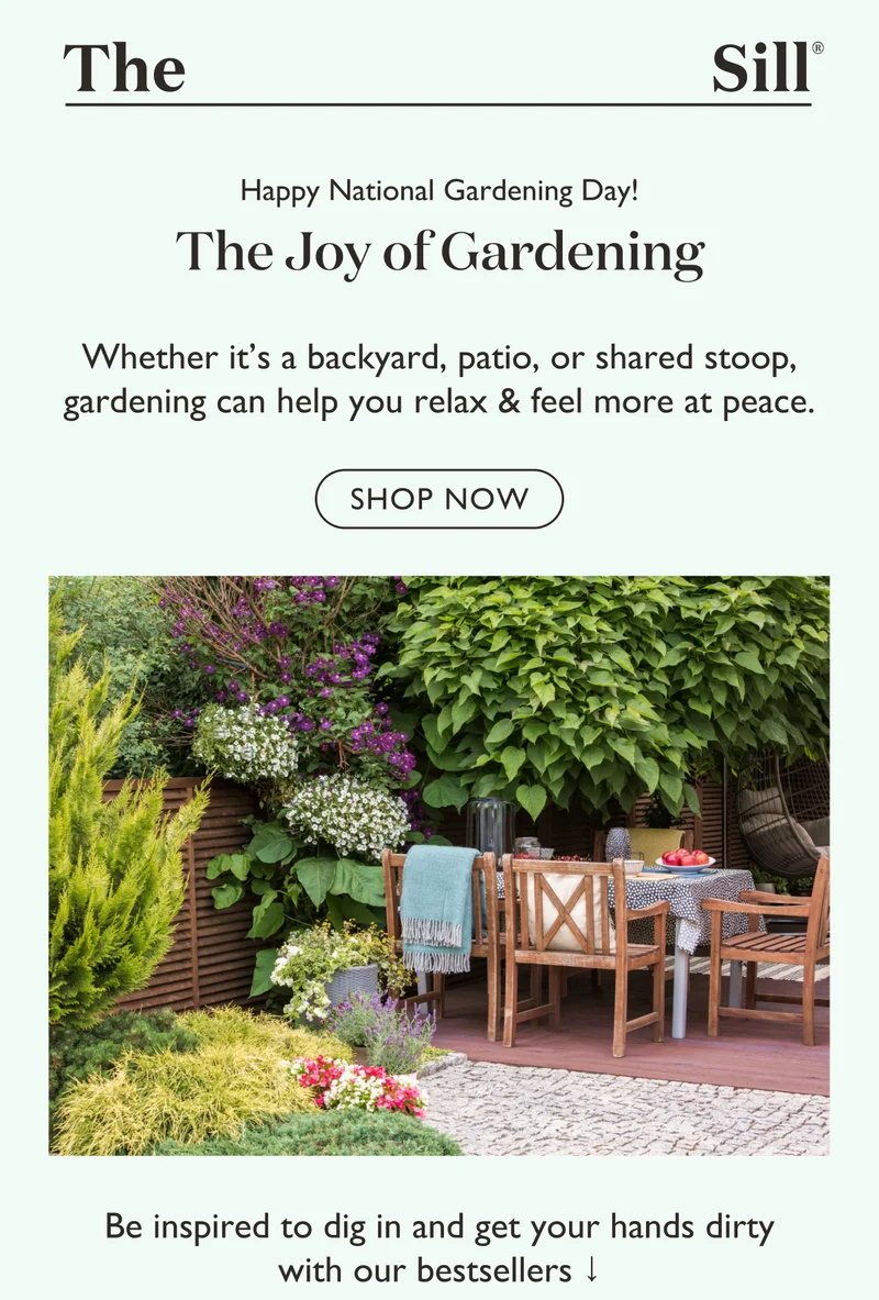 Happy National Gardening Day! Whether it's a backyard, patio, or shared stoop, gardening promotes relaxation and a sense of calm, contributing to your overall well-being. Be inspired to dig in and start planting with our bestsellers.