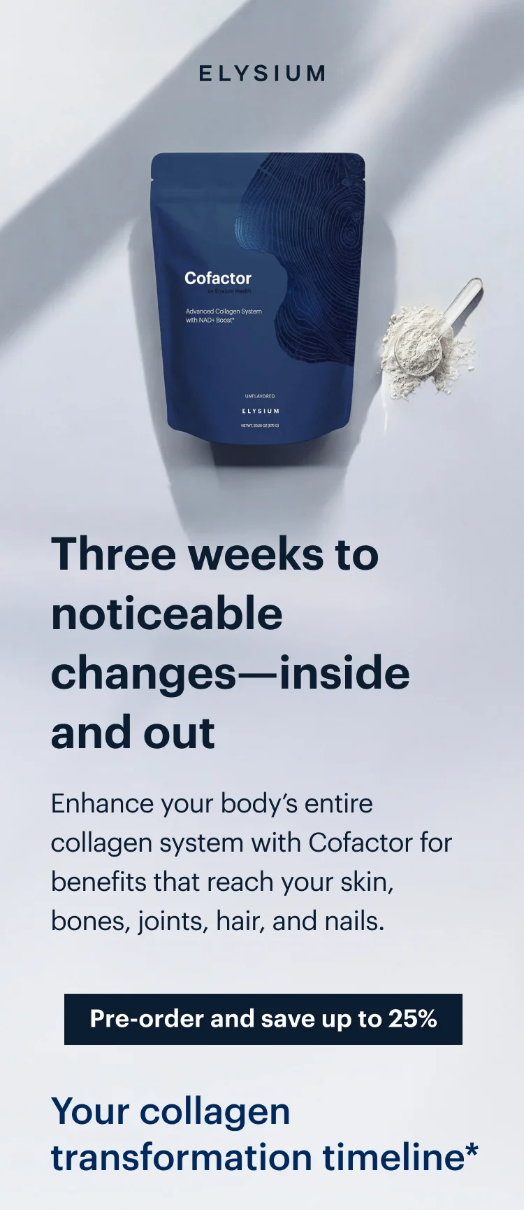 ELYSIUM | Three weeks to noticeable changes- inside and out | Pre-order and save up to 25%
