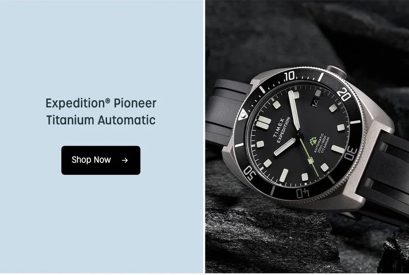 Shop Now (Expedition Pioneer Titanium Automatic) - Timex