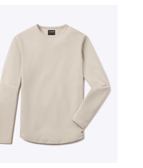 AO Long Sleeve Curve-Hem Tee