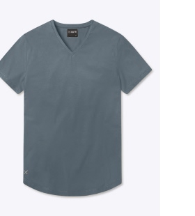 AO V-Neck Curve-Hem Tee