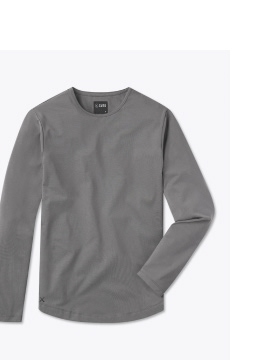 AO Long Sleeve Curve-Hem Tee
