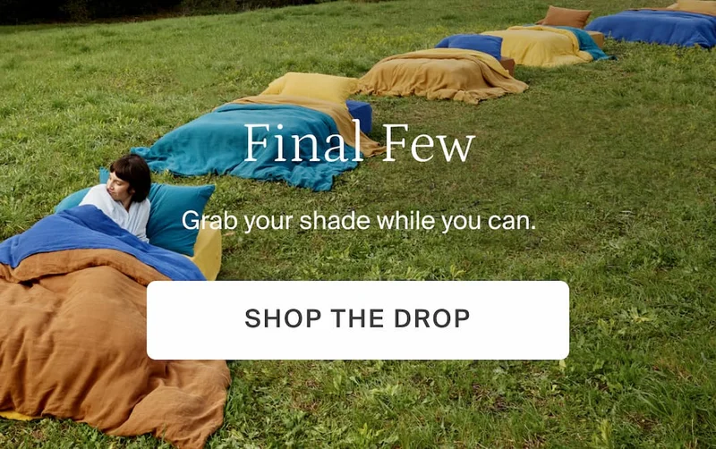 Final few. Shop the drop.