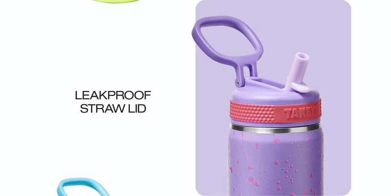 Leakproof Straw Lid | Easy-sip straw lid with leakproof tech so kids can toss it in their backpack worry-free