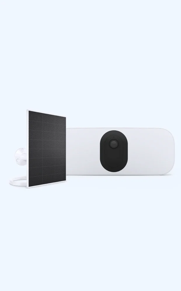 Arlo Pro 3 Wireless Floodlight Camera with Solar Panel Charger.
