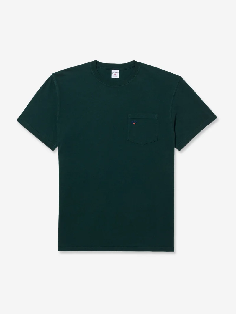 Image of Noah Core Logo Pocket Tee - Dark Green