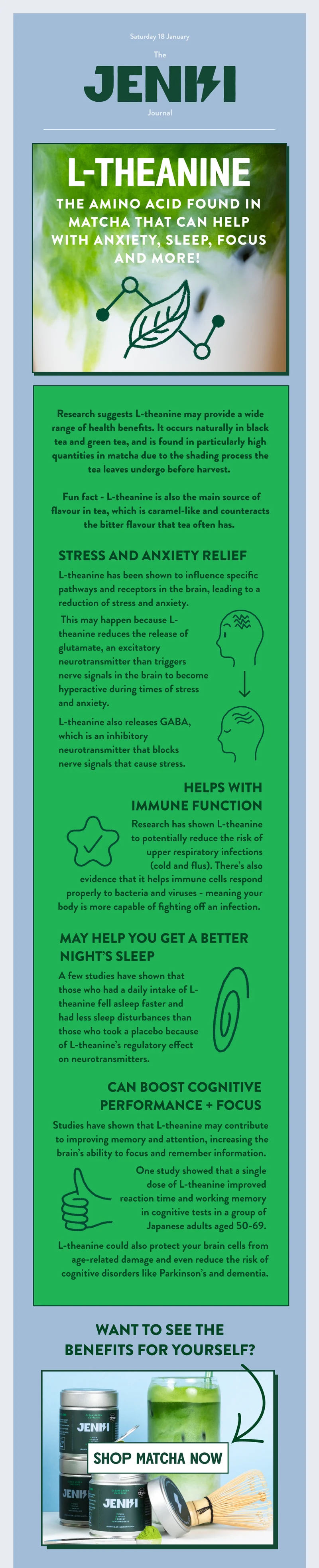 Shop Matcha Now - L-theanine Benefits