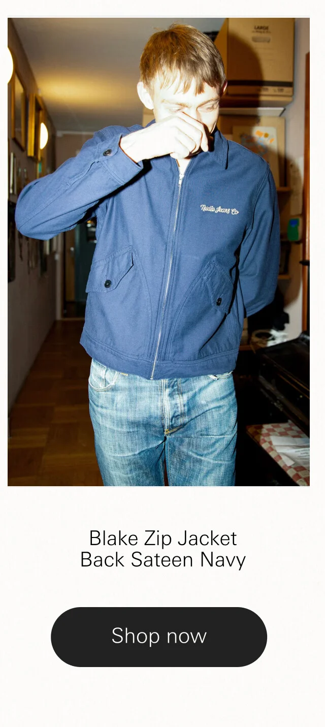 Blake Zip Jacket Back Sateen Navy