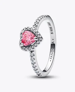 Elevated Pink Heart Ring