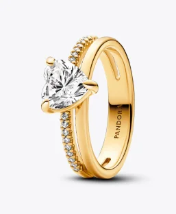 Double Band Heart Ring