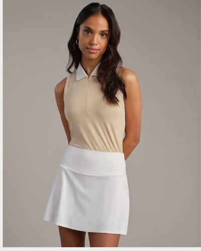 Course to Court Sleeveless Zip Polo