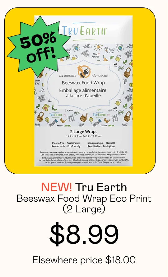 Beeswax Food Wrap Eco Print - 2 Large