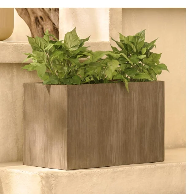 Reya Concrete Gray Planter