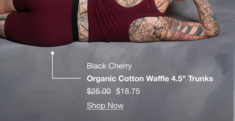 Organic Cotton Waffle 4.5" Trunks
