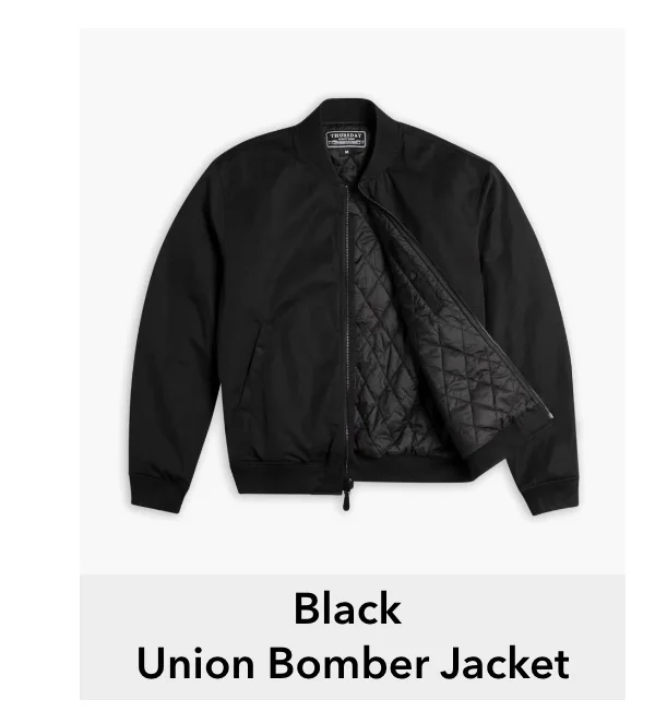 Black Union Bomber Jacket
