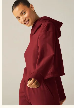 Happiness Fleece Cropped Hoodie