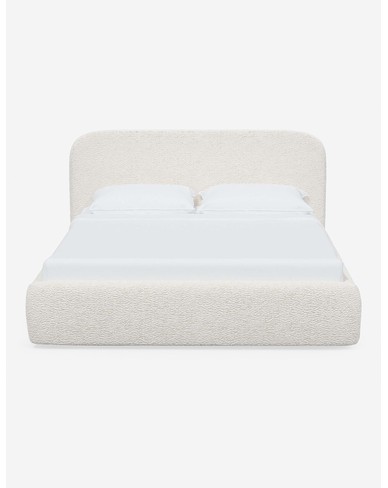 Nabiha Platform Bed-Cream Sherpa / Queen