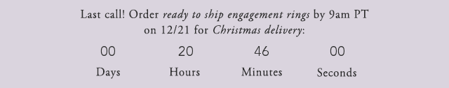 Order ready to ship engagment rings now for Christmas delivery