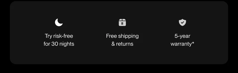 Try risk-free for 30 nights | Free shipping & returns | 5-year warranty