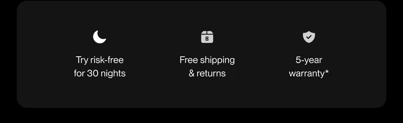Try risk-free for 30 nights | Free shipping & returns | 5-year warranty